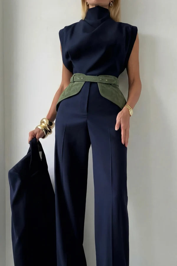 Olive Suede Basque Belt