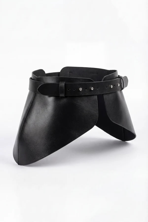 Black Leather Basque Belt