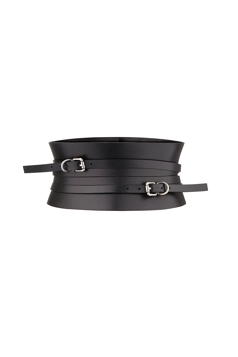 Black Leather Basque Belt