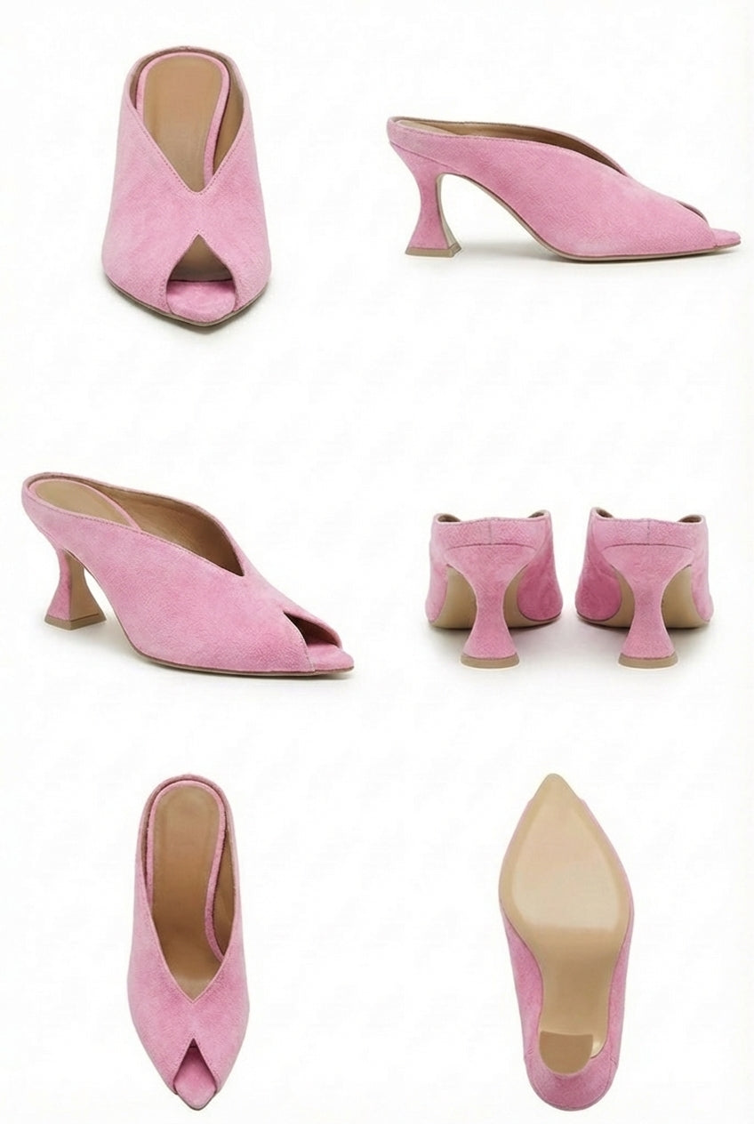 Pink suede mules Lotos