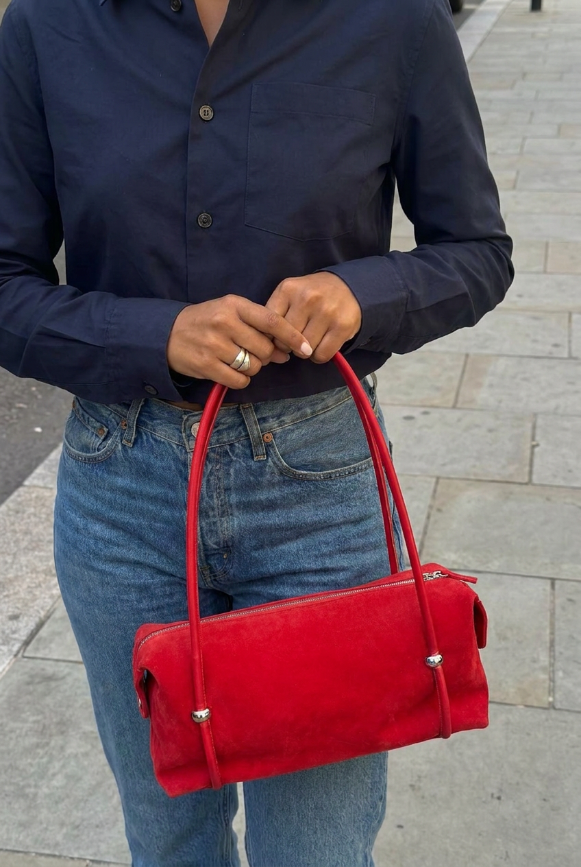 Suede red bag Camila