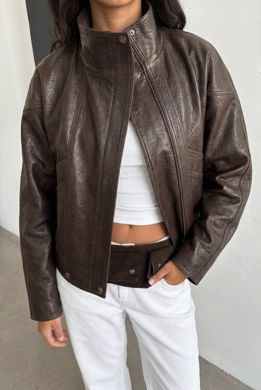 Women's leather jacket