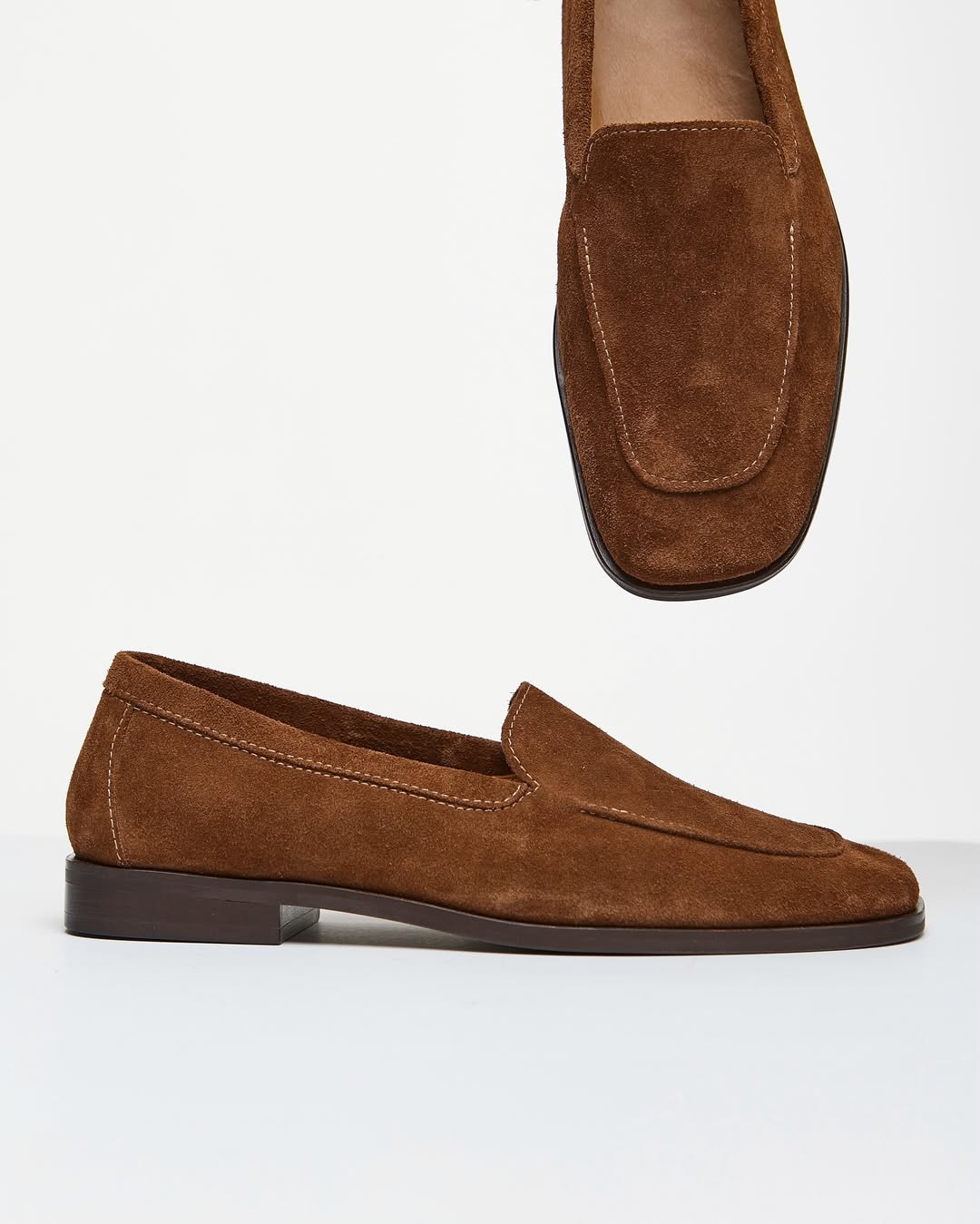 Brown suede loafers Mari