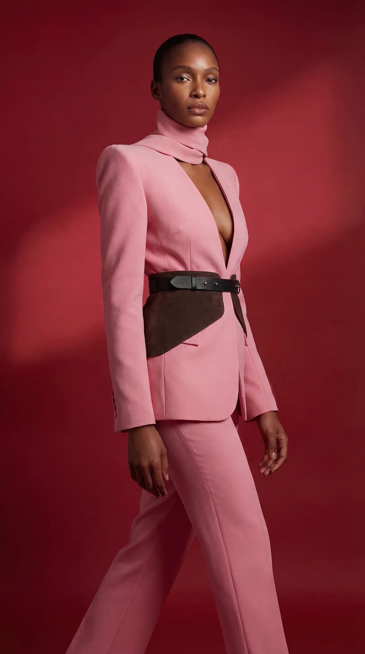 Brown Suede Basque Belt