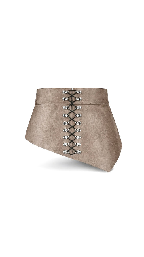 Beige Suede Basque Belt