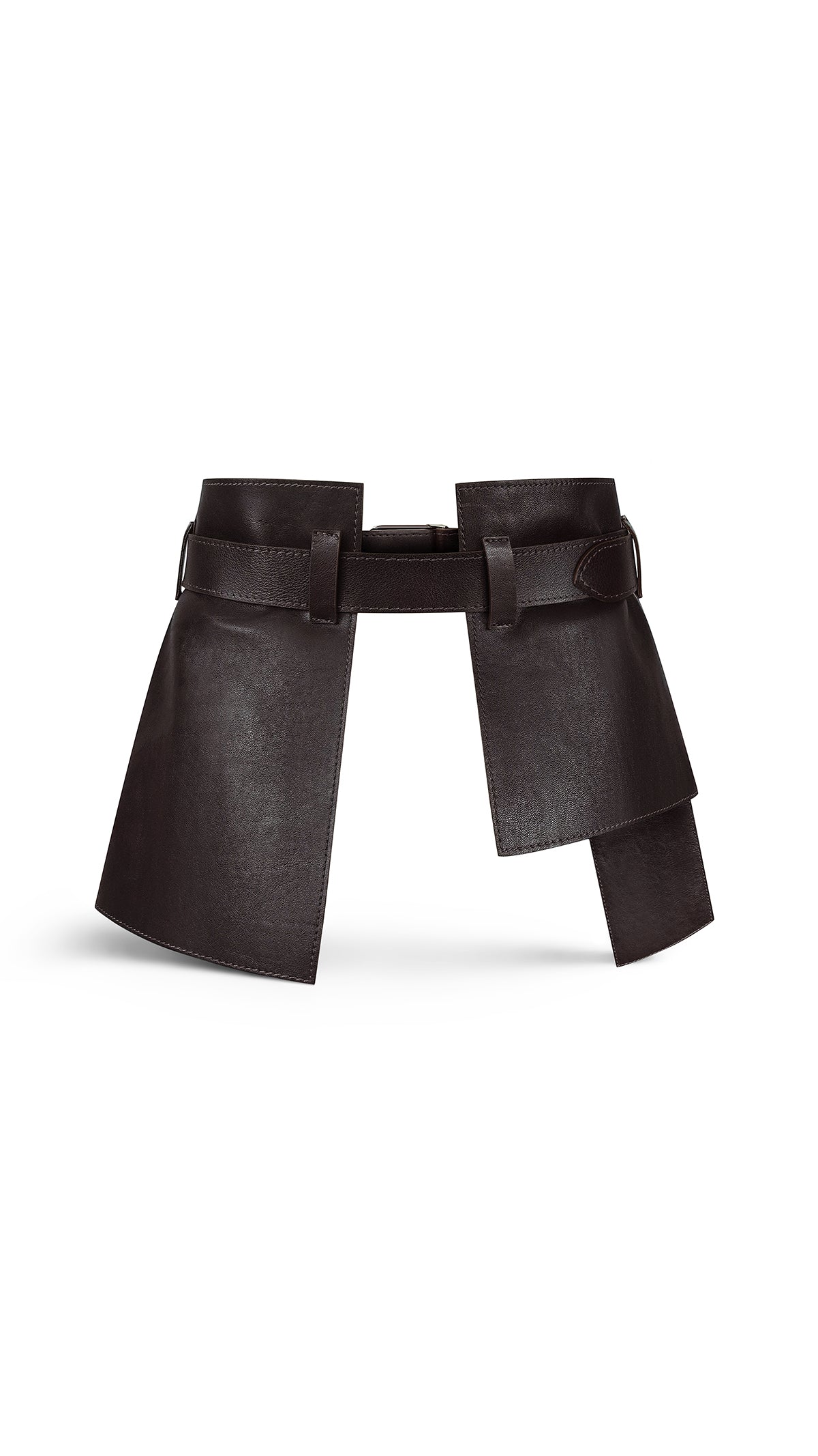 Brown Leather Basque Belt