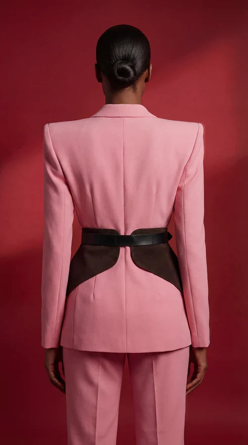 Brown Suede Basque Belt