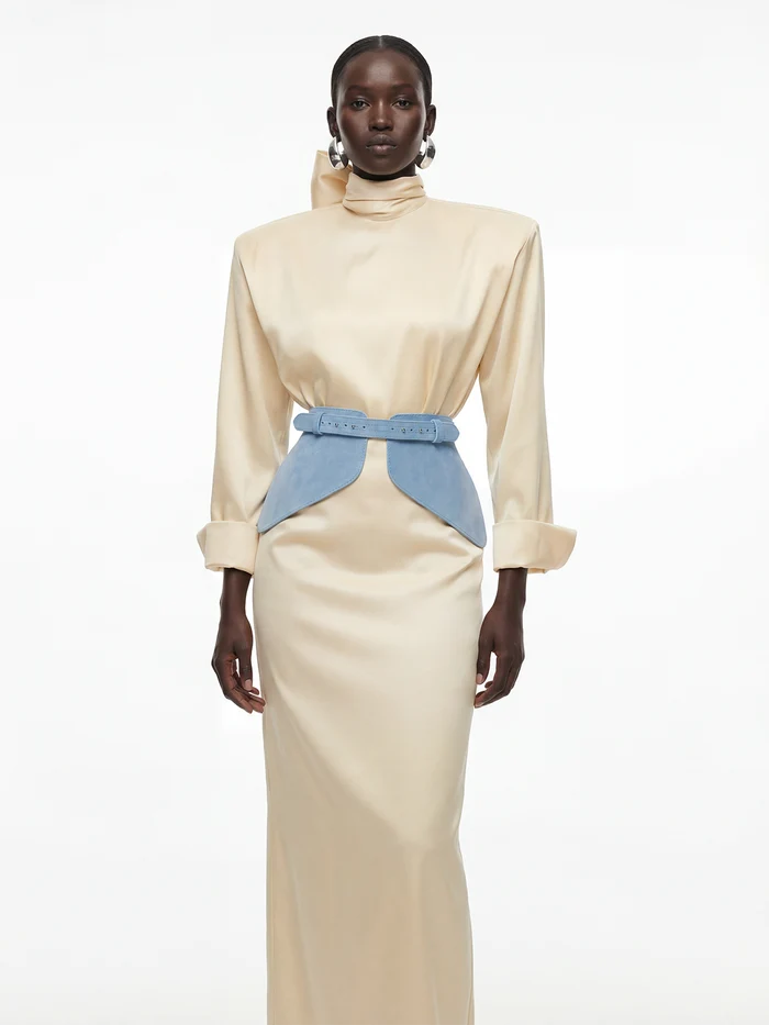 Blue Suede Basque Belt