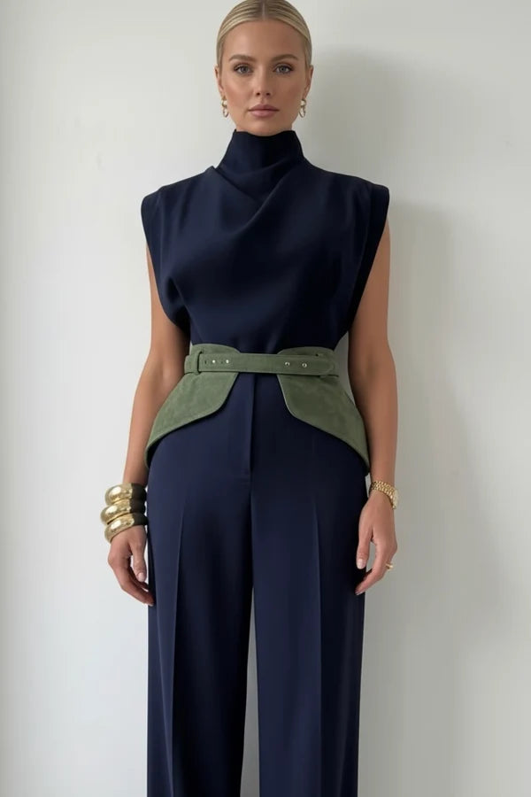 Olive Suede Basque Belt