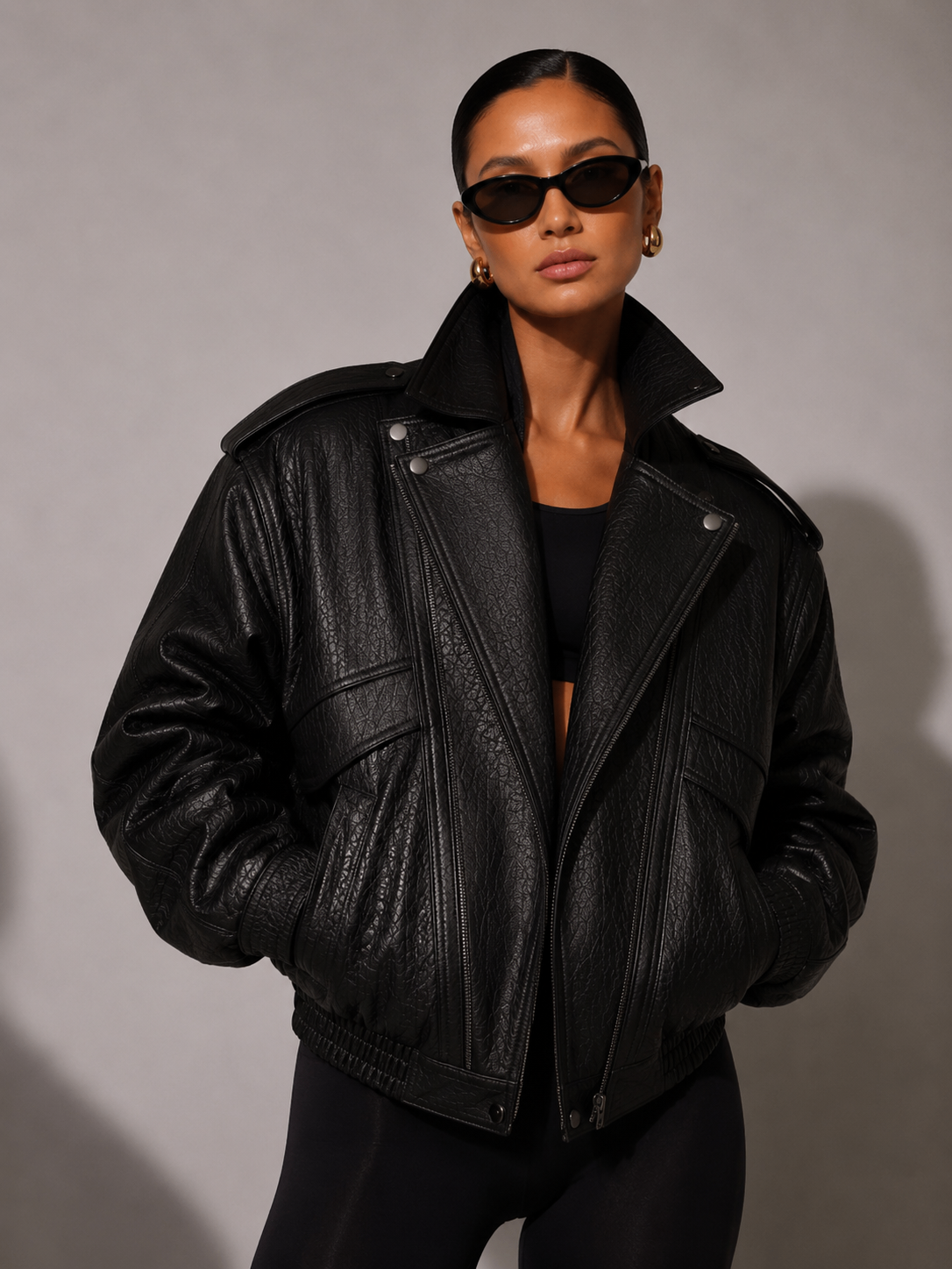 Women's leather jacket