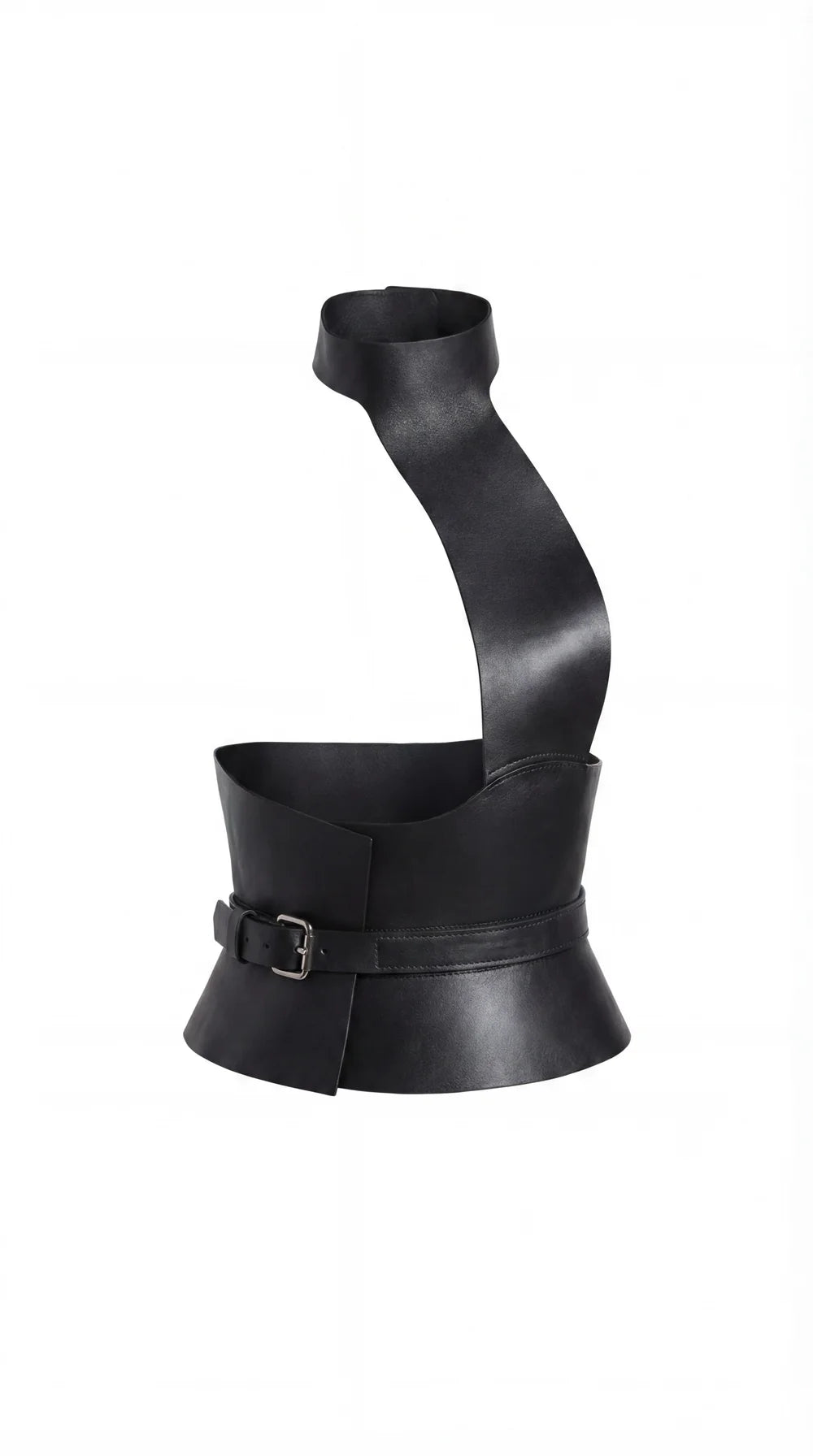 Black Leather Basque Belt
