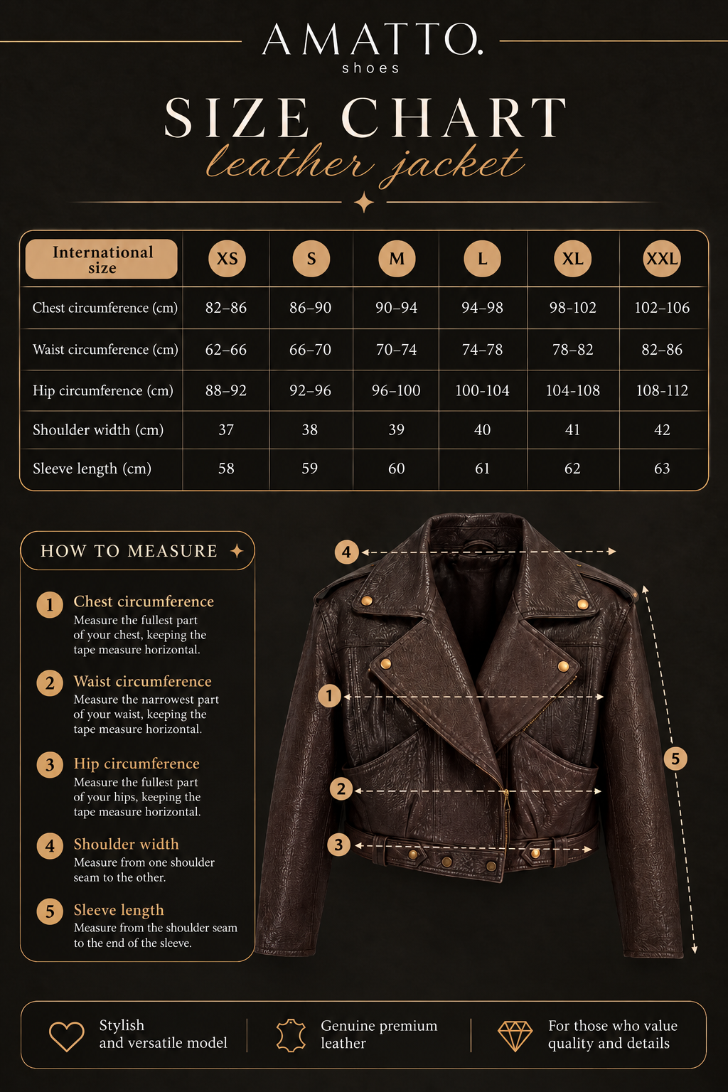 Women's leather shearling coat