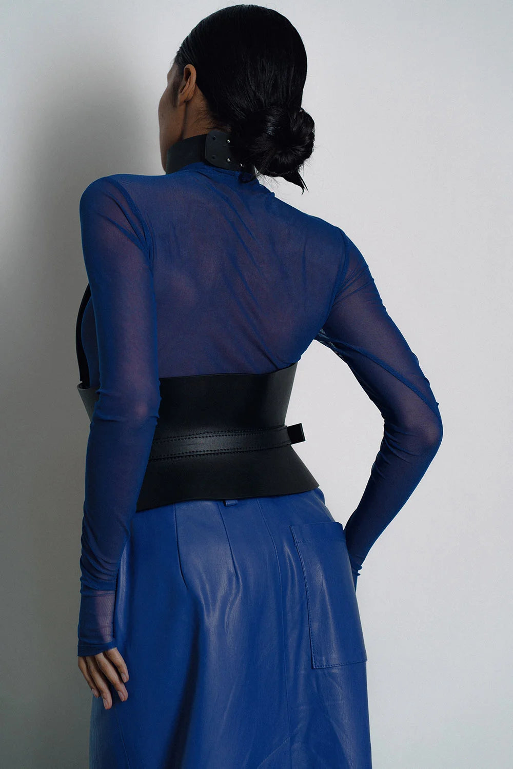 Black Leather Basque Belt