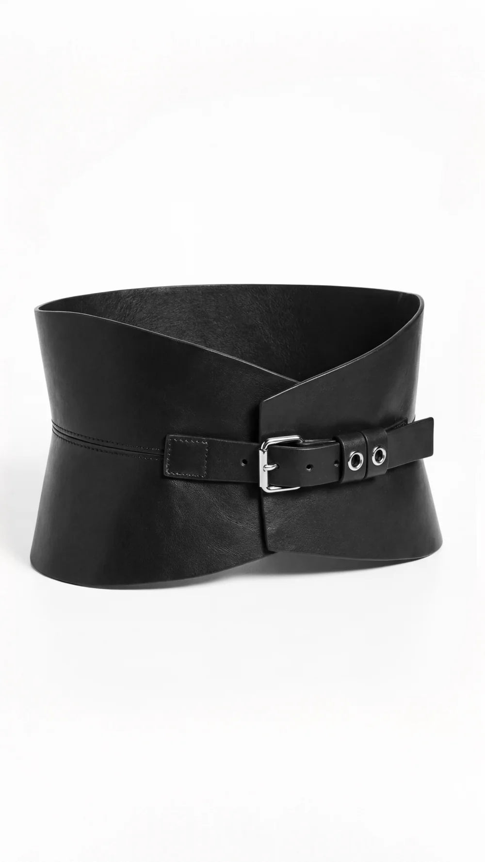 Black Leather Basque Belt