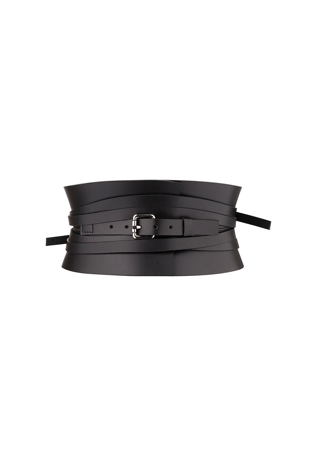 Black Leather Basque Belt