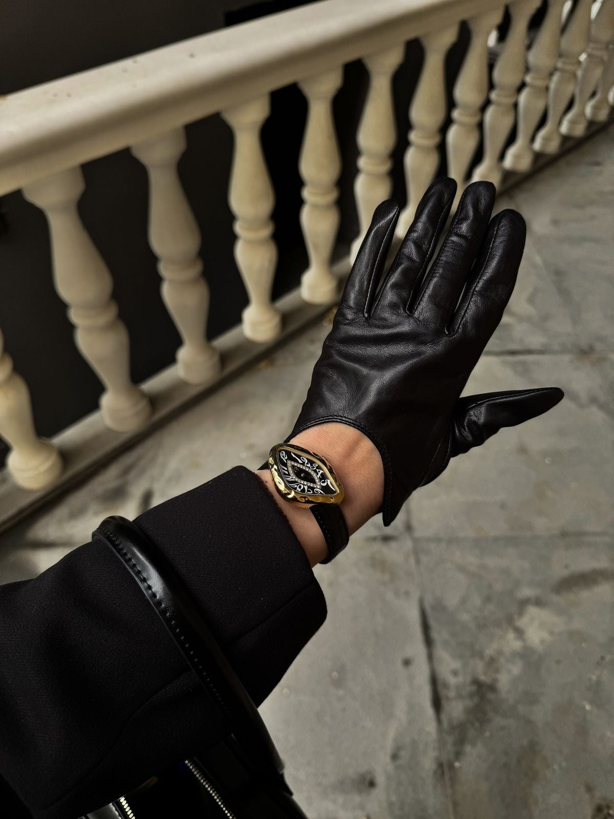 Leather Black Gloves