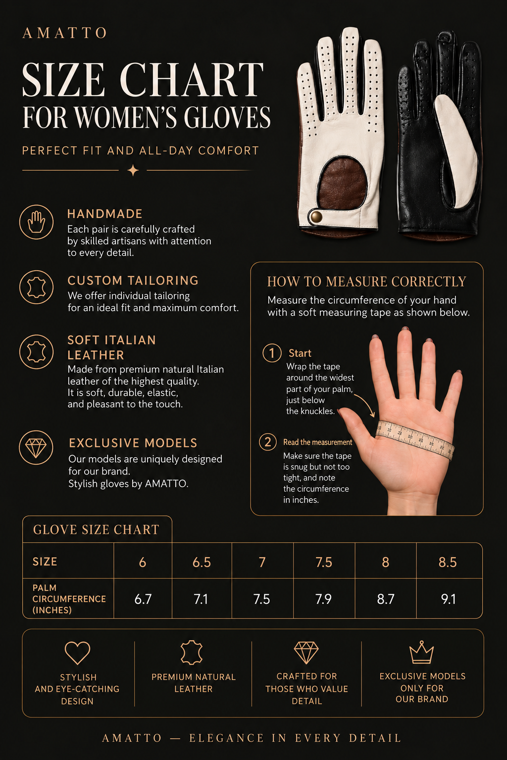 Leather Brown Gloves