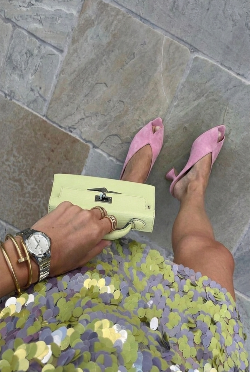 Pink suede mules Lotos