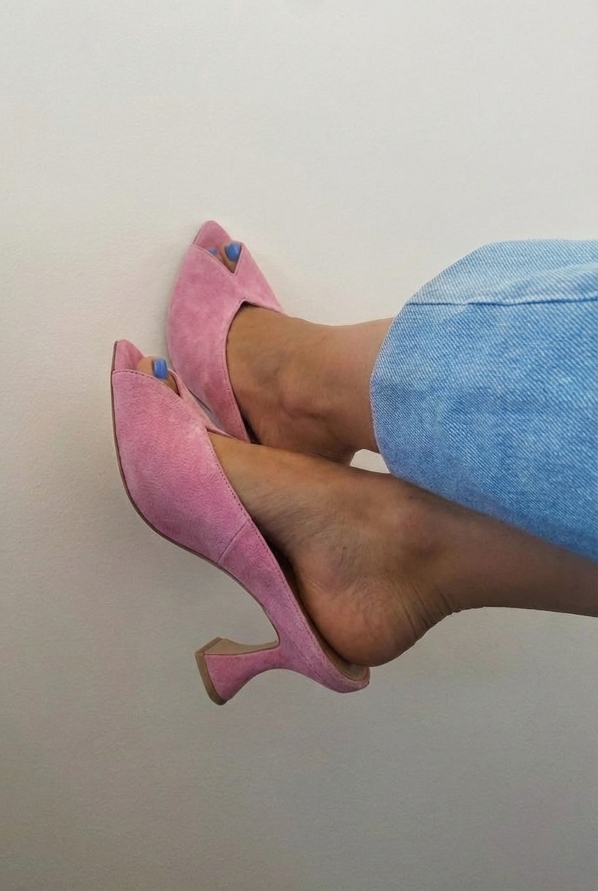 Pink suede mules Lotos