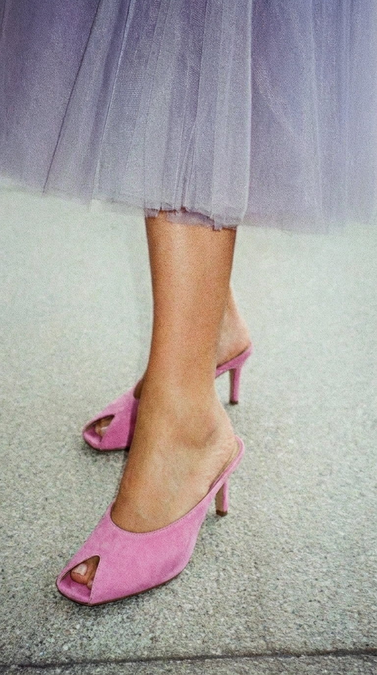Pink suede sandals miu