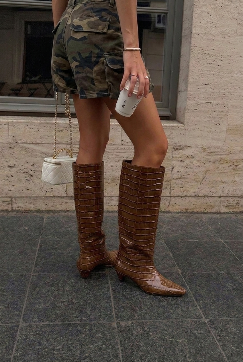 Heeled boots Milano Croco