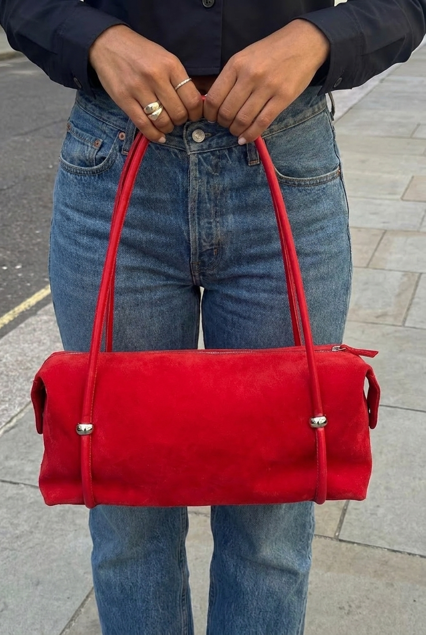 Suede red bag Camila