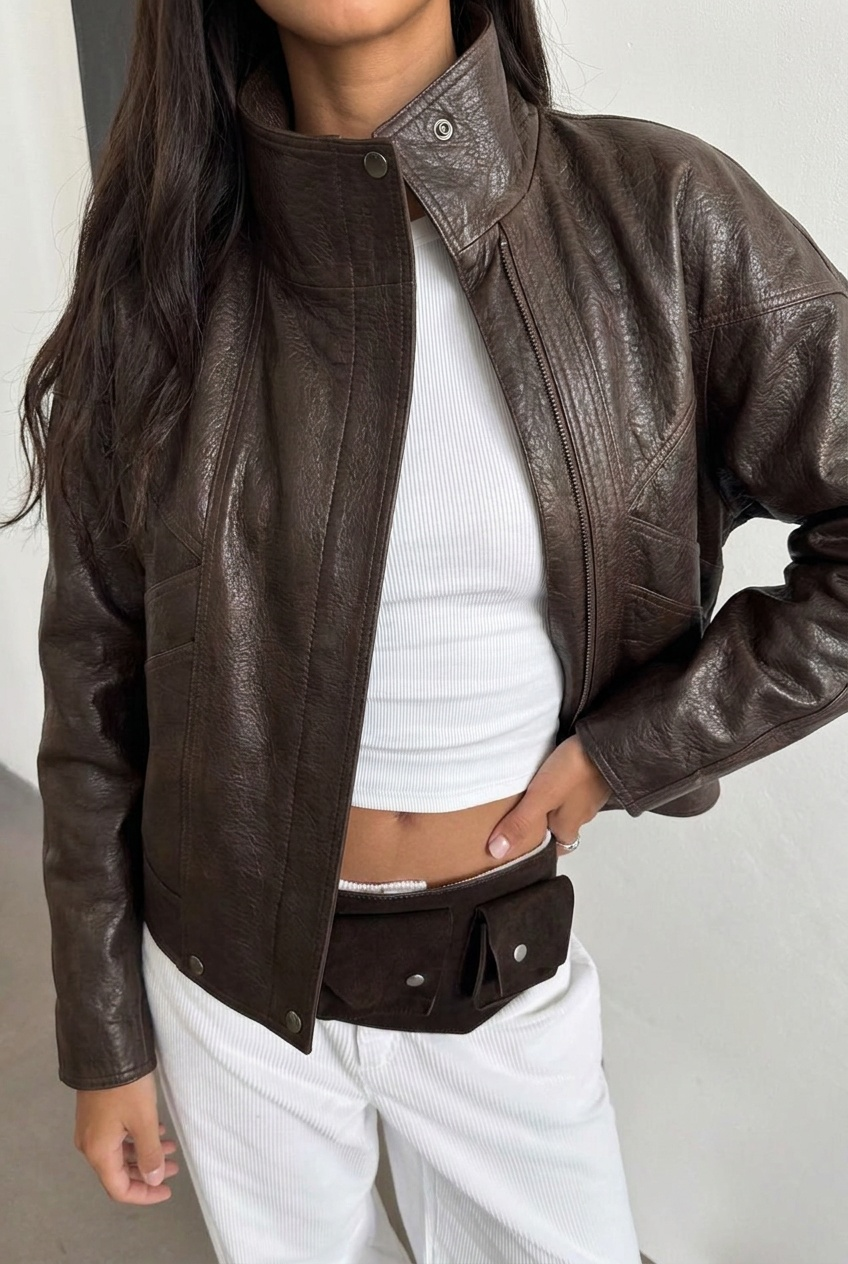 Women's leather jacket