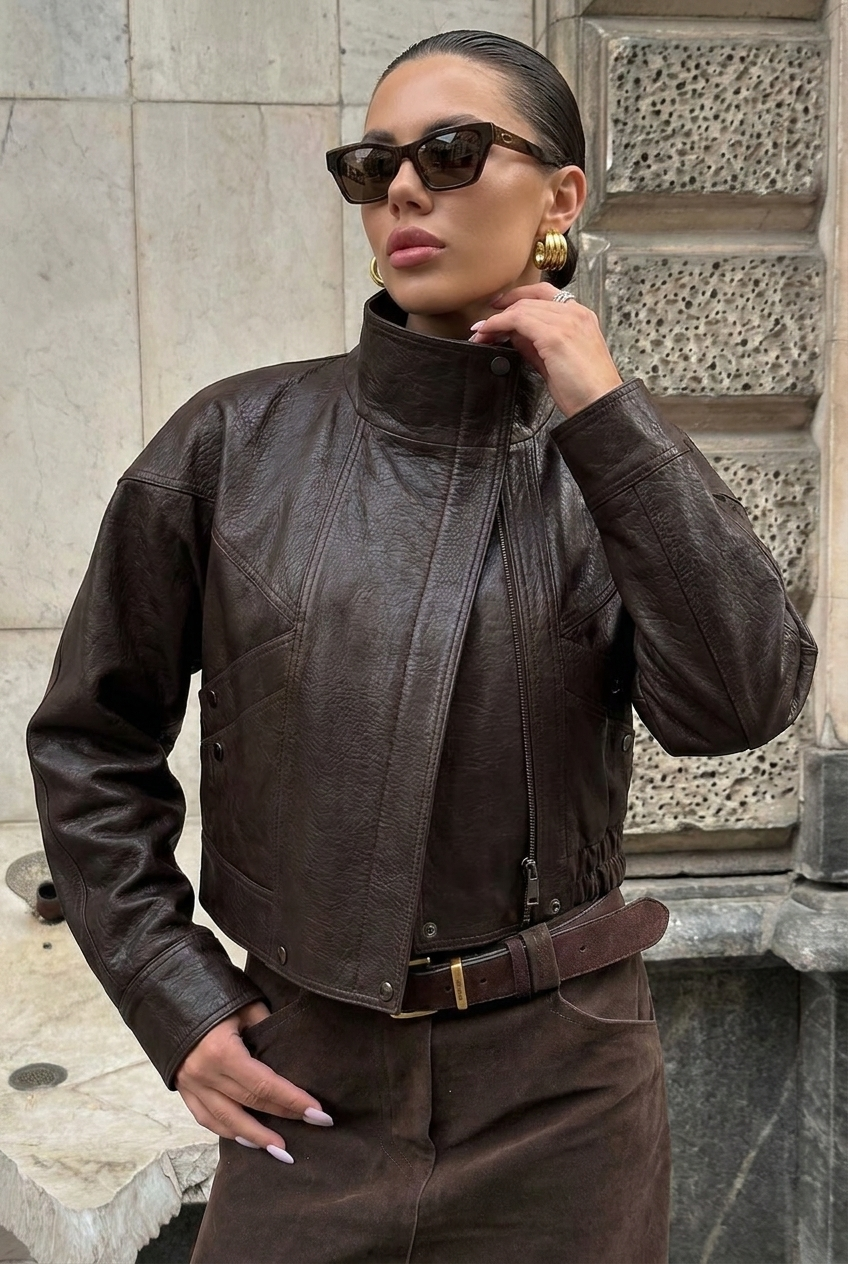 Women's leather jacket