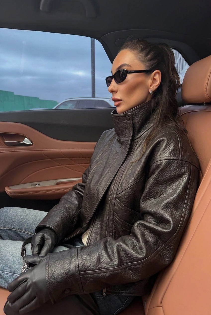 Women's leather jacket