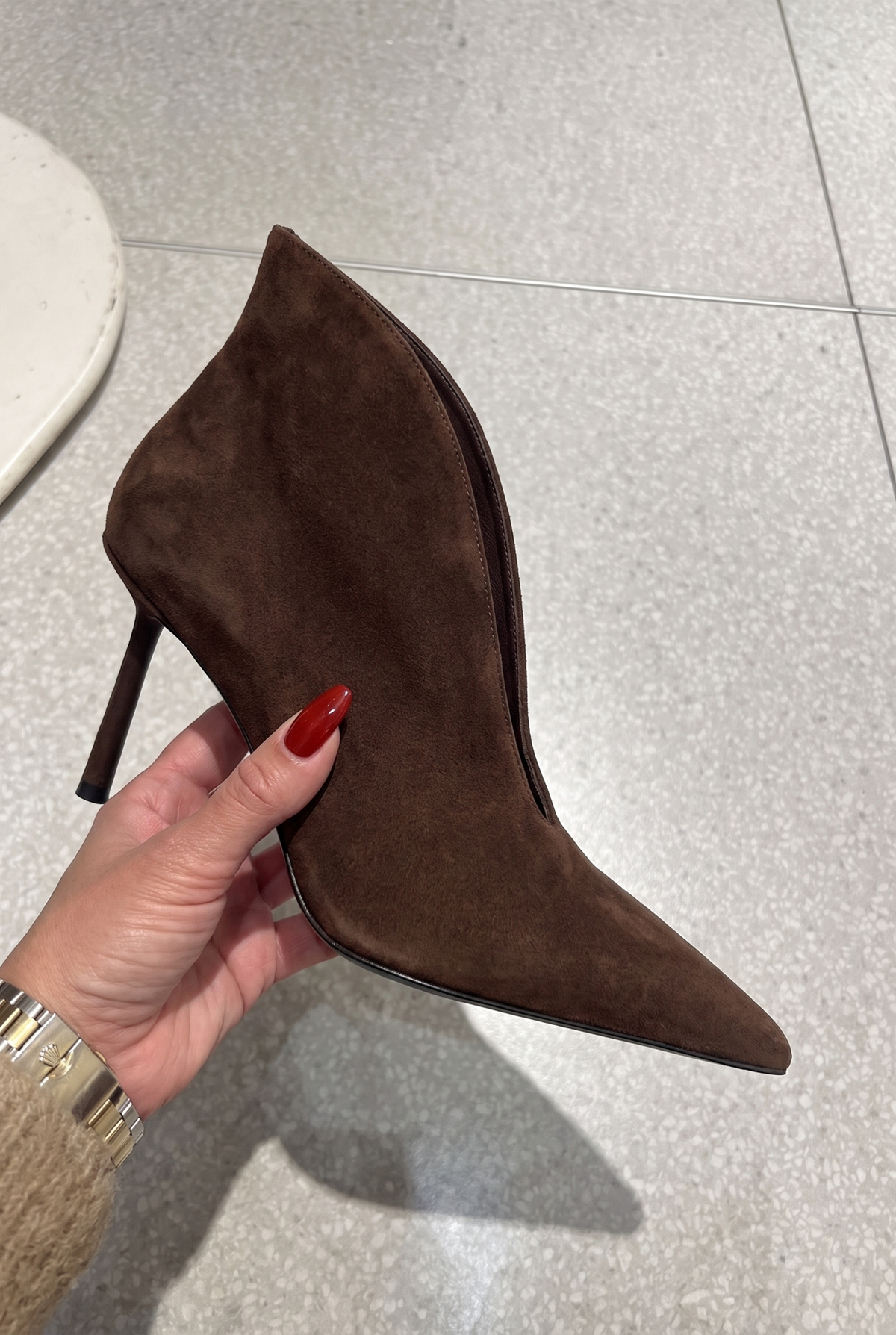 Heeled brown suede boots Alisha