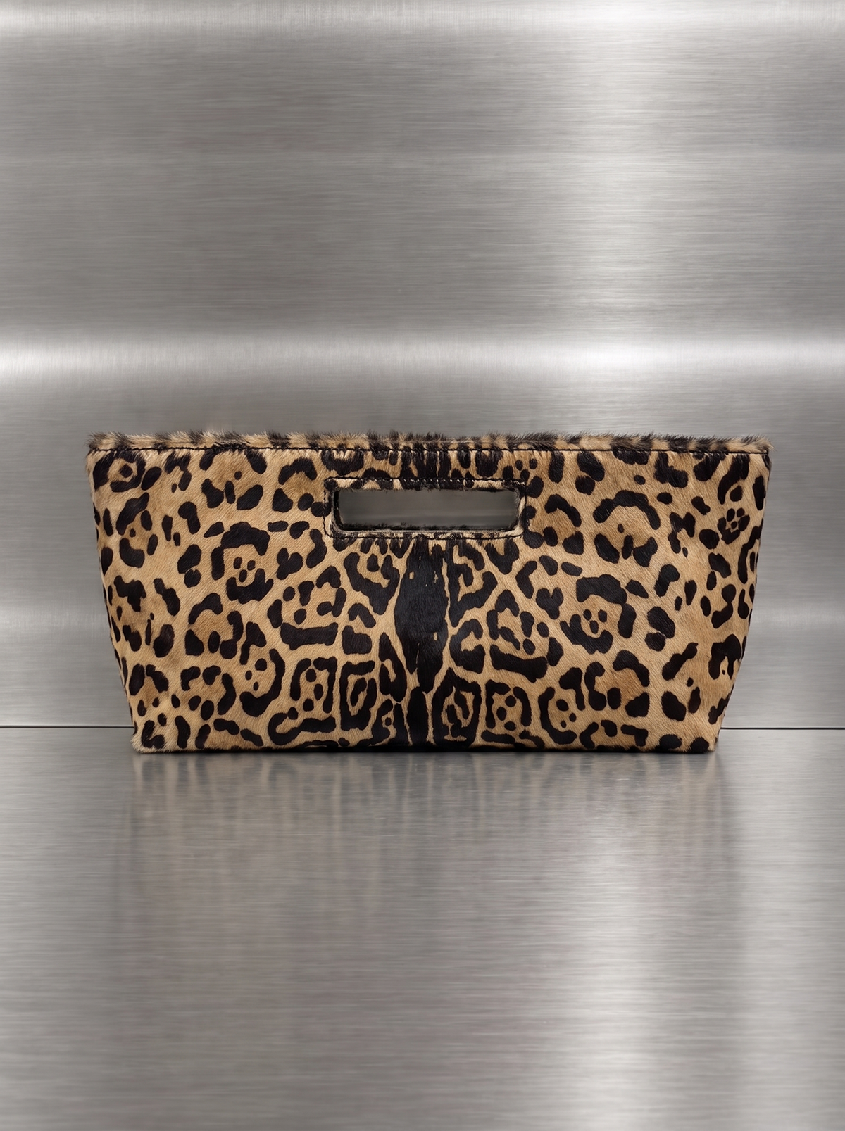 Leo print leather bag
