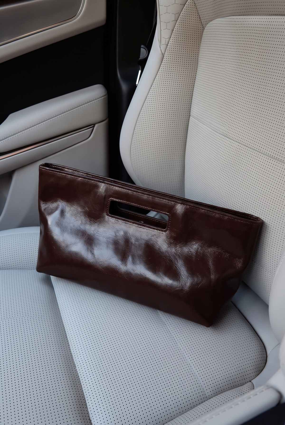 Brown leather bag