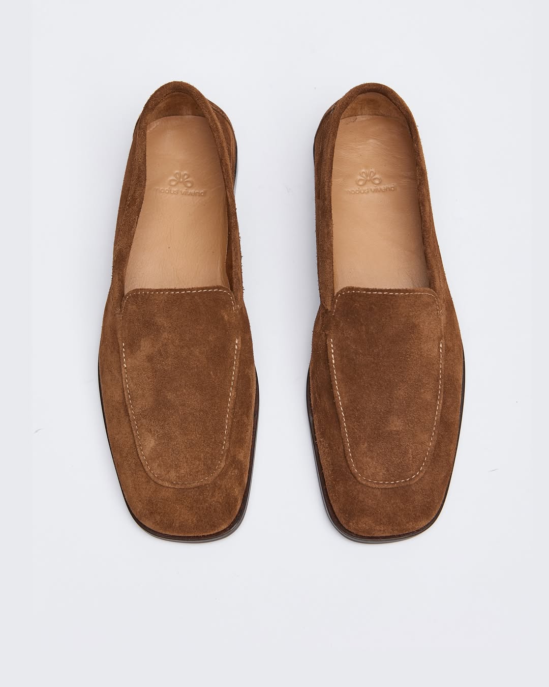 Brown suede loafers Mari