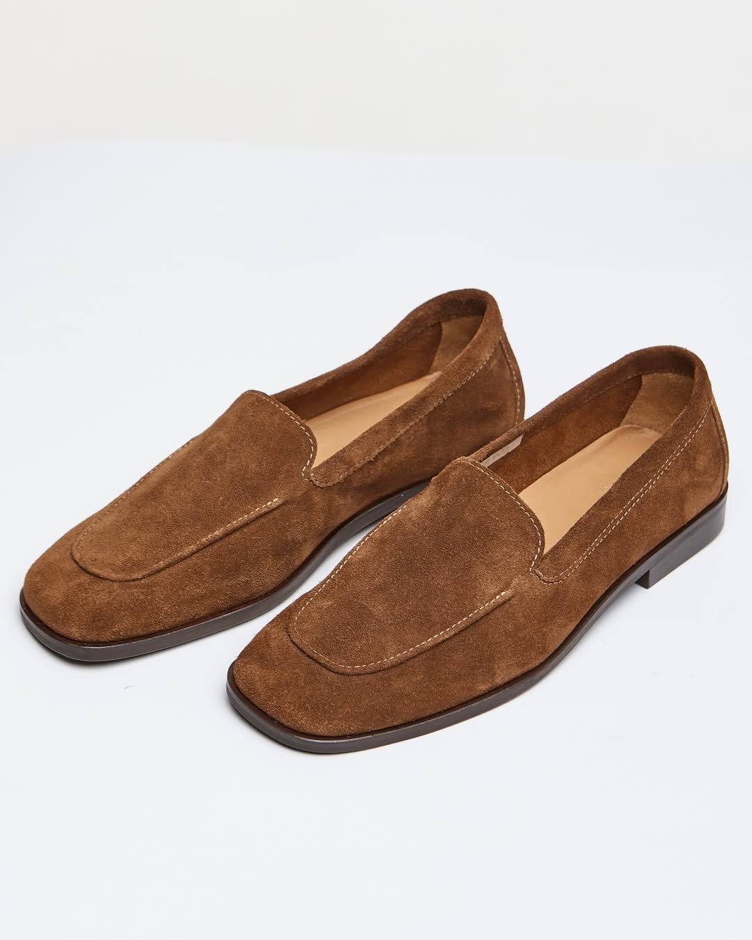 Brown suede loafers Mari