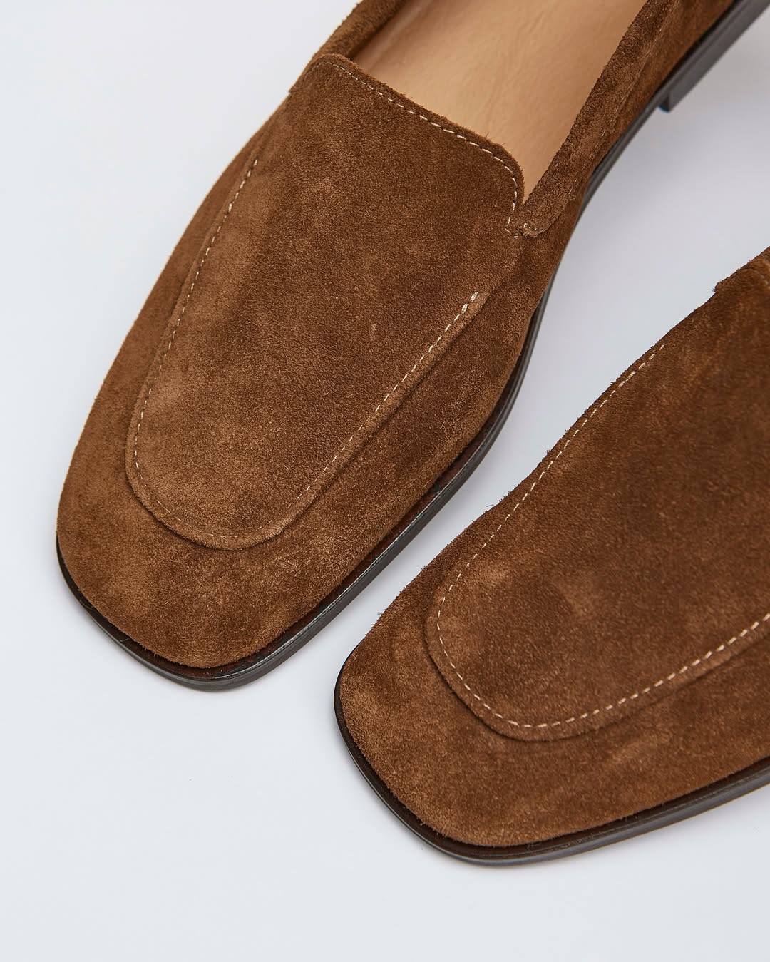 Brown suede loafers Mari
