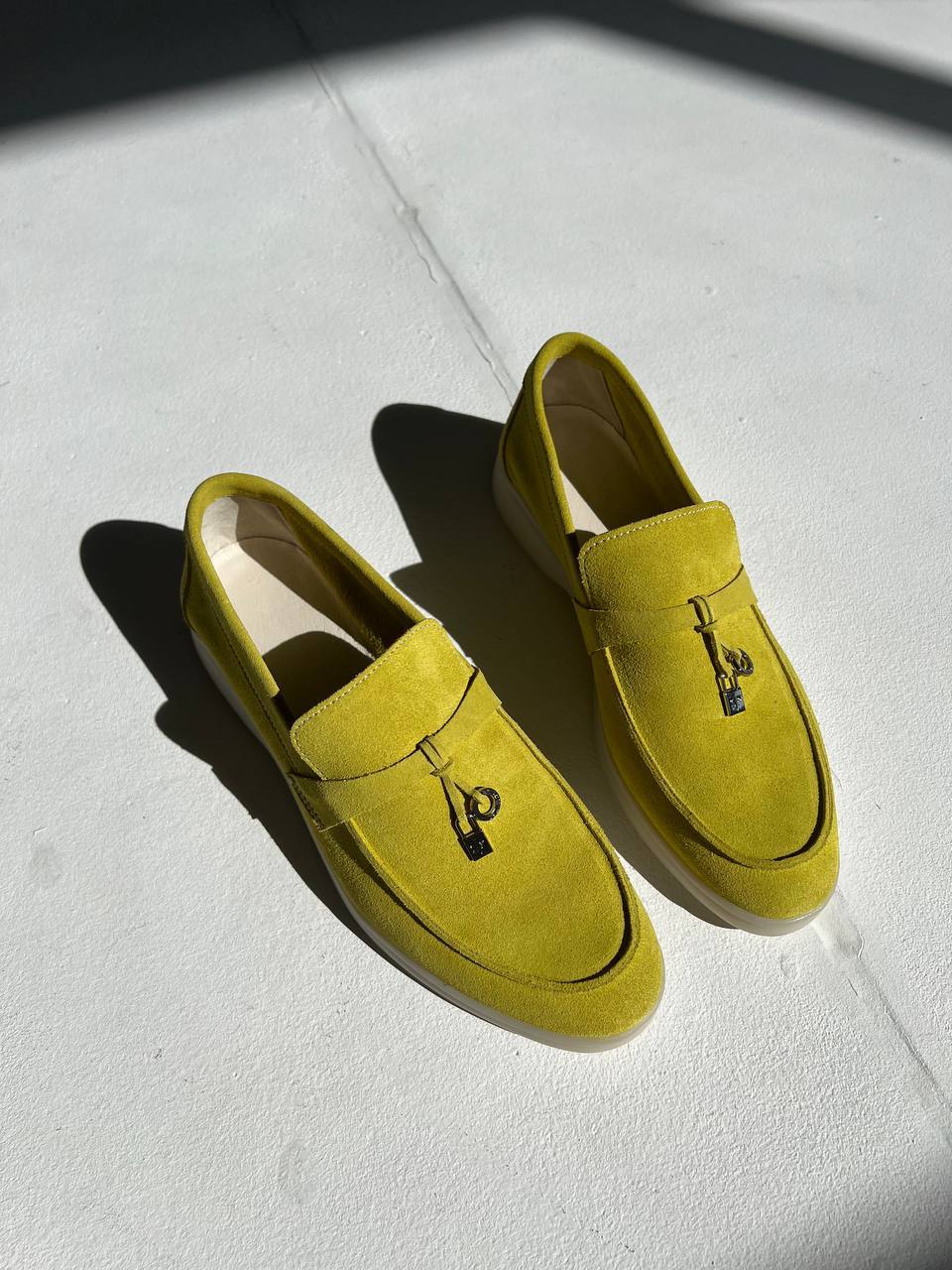 Yellow suede loafers Liza
