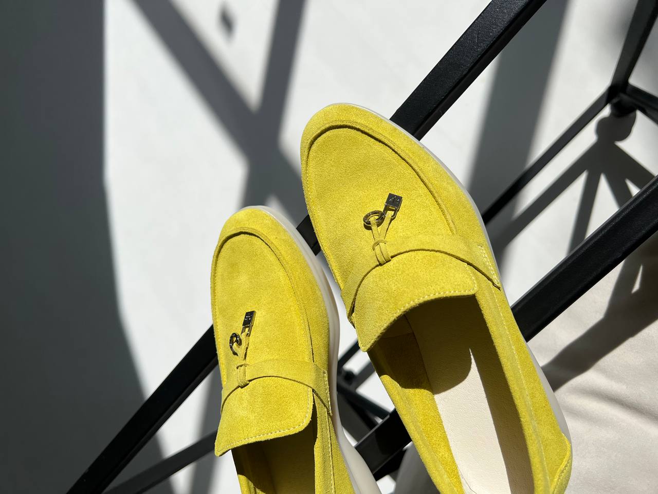 Yellow suede loafers Liza