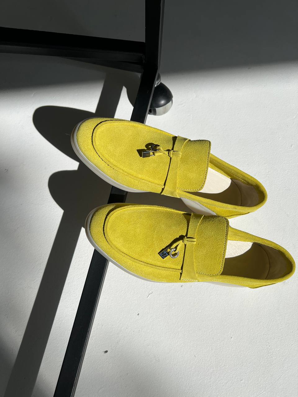 Yellow suede loafers Liza