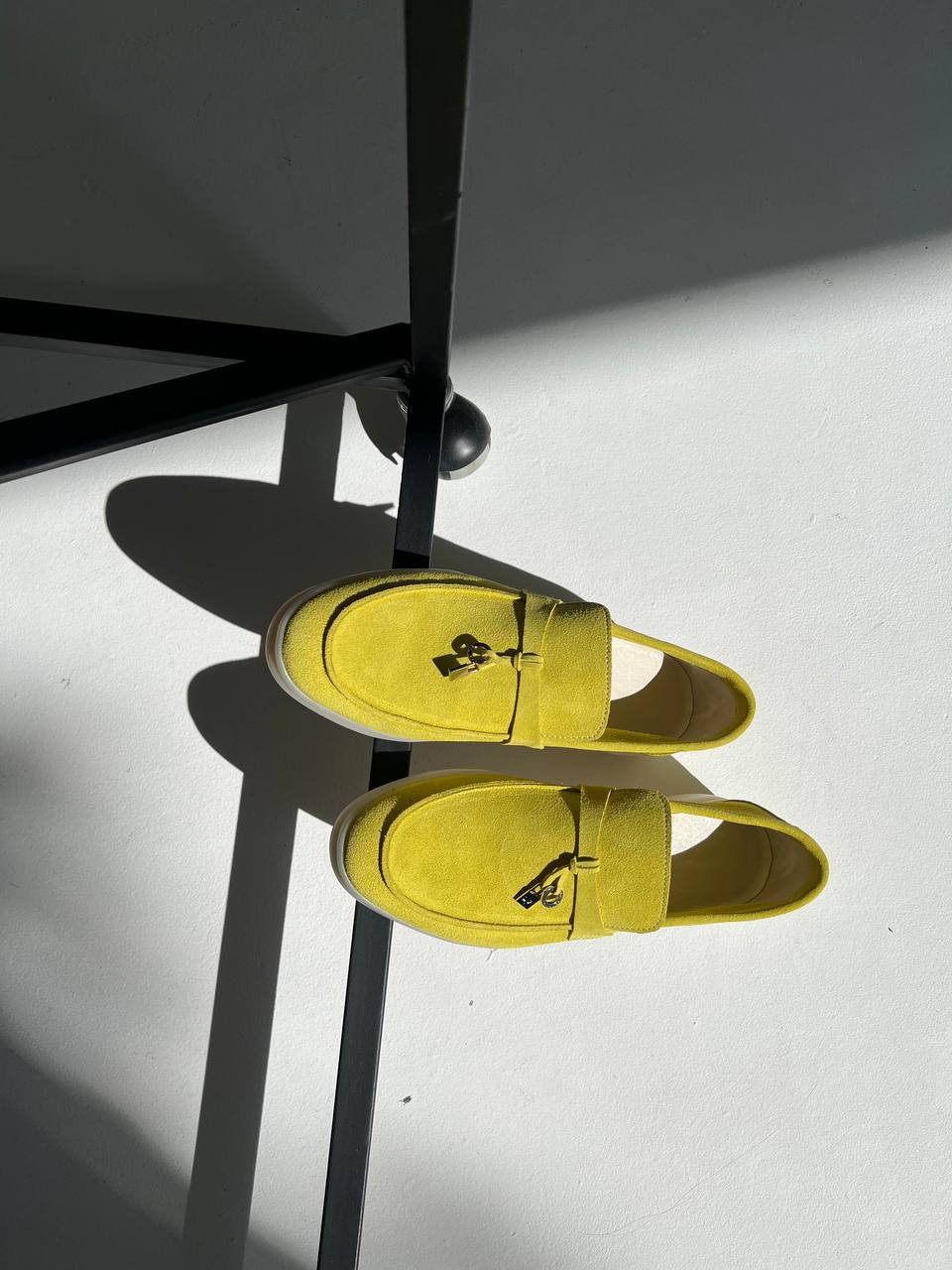 Yellow suede loafers Liza