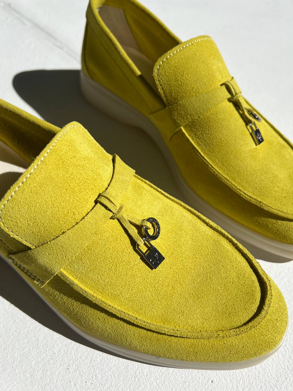 Yellow suede loafers Liza