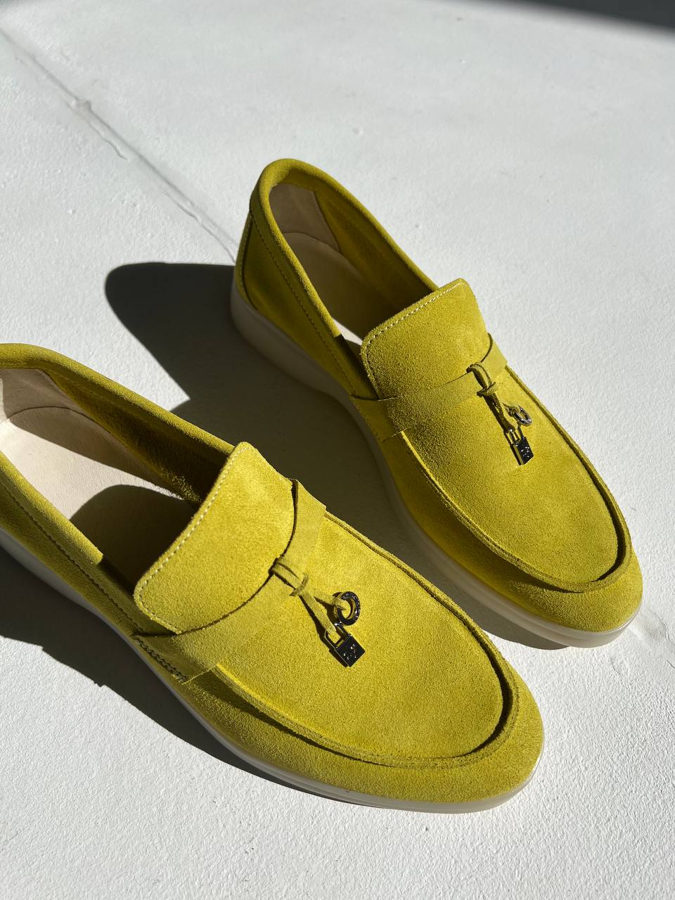 Yellow suede loafers Liza