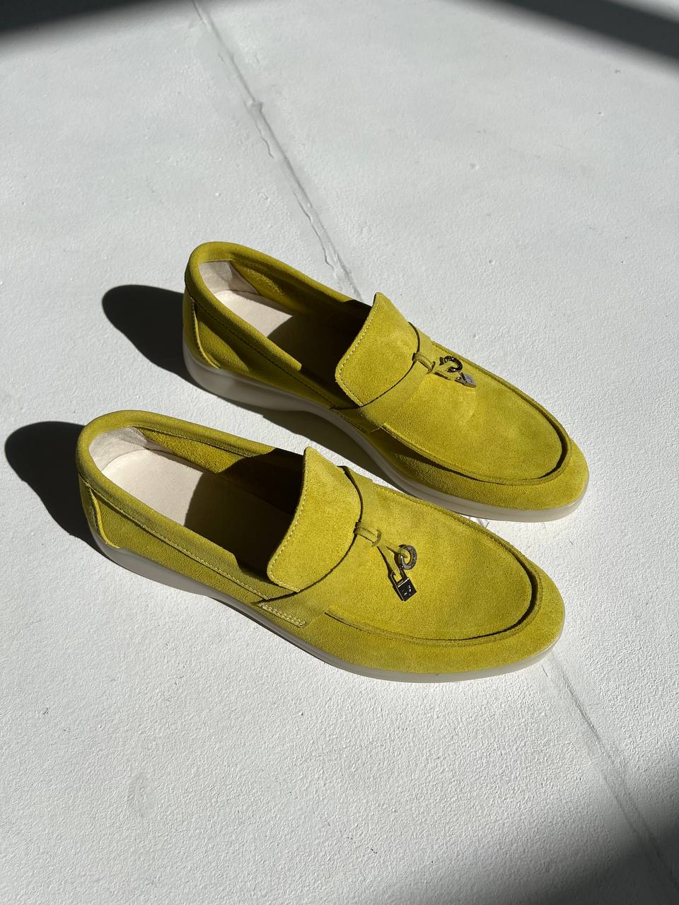 Yellow suede loafers Liza