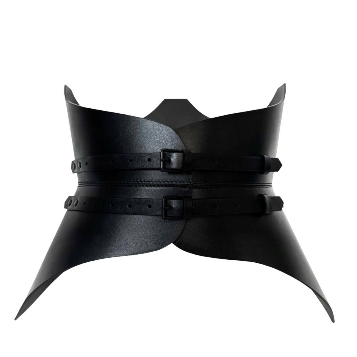Black Leather Basque Belt