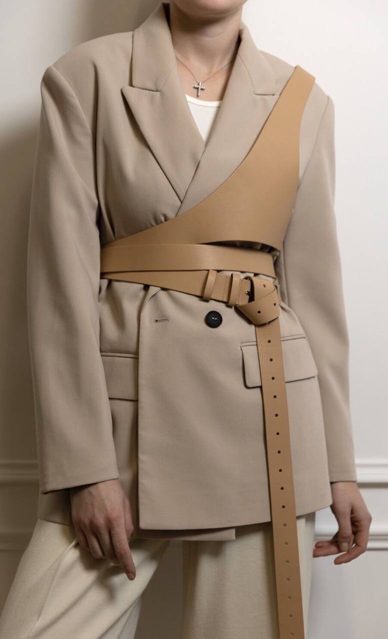 Caramel Leather Basque Belt